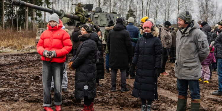 Suurtükiväerügemendi tulepatarei ajateenijate esimesed K9 Kõu laskeharjutused 04.12.2025. Foto: mil.ee