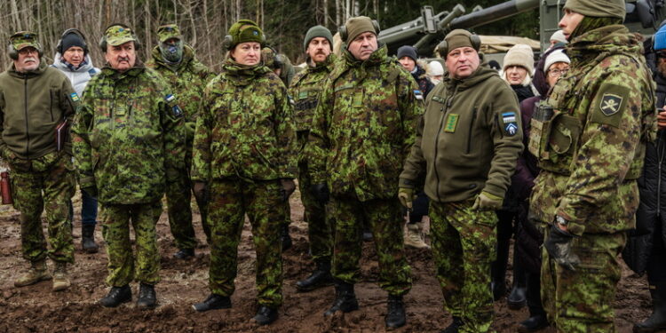 Suurtükiväerügemendi tulepatarei ajateenijate esimesed K9 Kõu laskeharjutused 04.12.2025. Foto: mil.ee