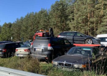 Koidula piiripunkti parkla. Foto: Transpordiamet