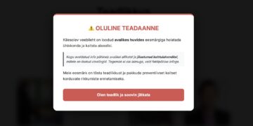 Selline teadaanne avaneb, kui avada suunamudija Malluka ja tema abikaasa Tomas Märten Legrant'i loodud veebileht ettevaatust.ee