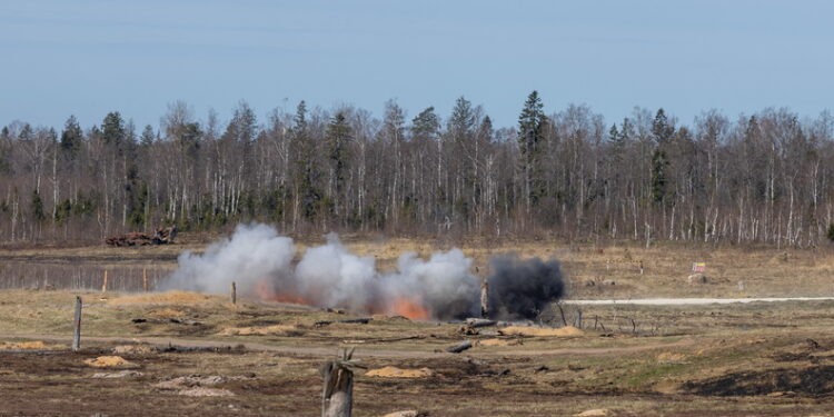 Näidislõhkamine. Foto: mil.ee
