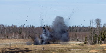 Näidislõhkamine. Foto: mil.ee