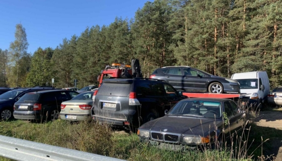 Koidula piiripunkti parkla. Foto: Transpordiamet
