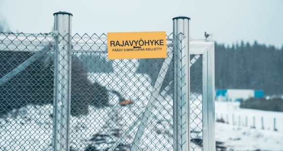 Soome idapiiri tõkketara lõik Pelkolas Imatras. Foto: Soome piirivalve