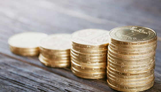 Financial background with ukrainian money. Financial concept