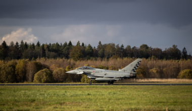 Hävituslennuk Eurofighter Typhoon. Foto: mil.ee